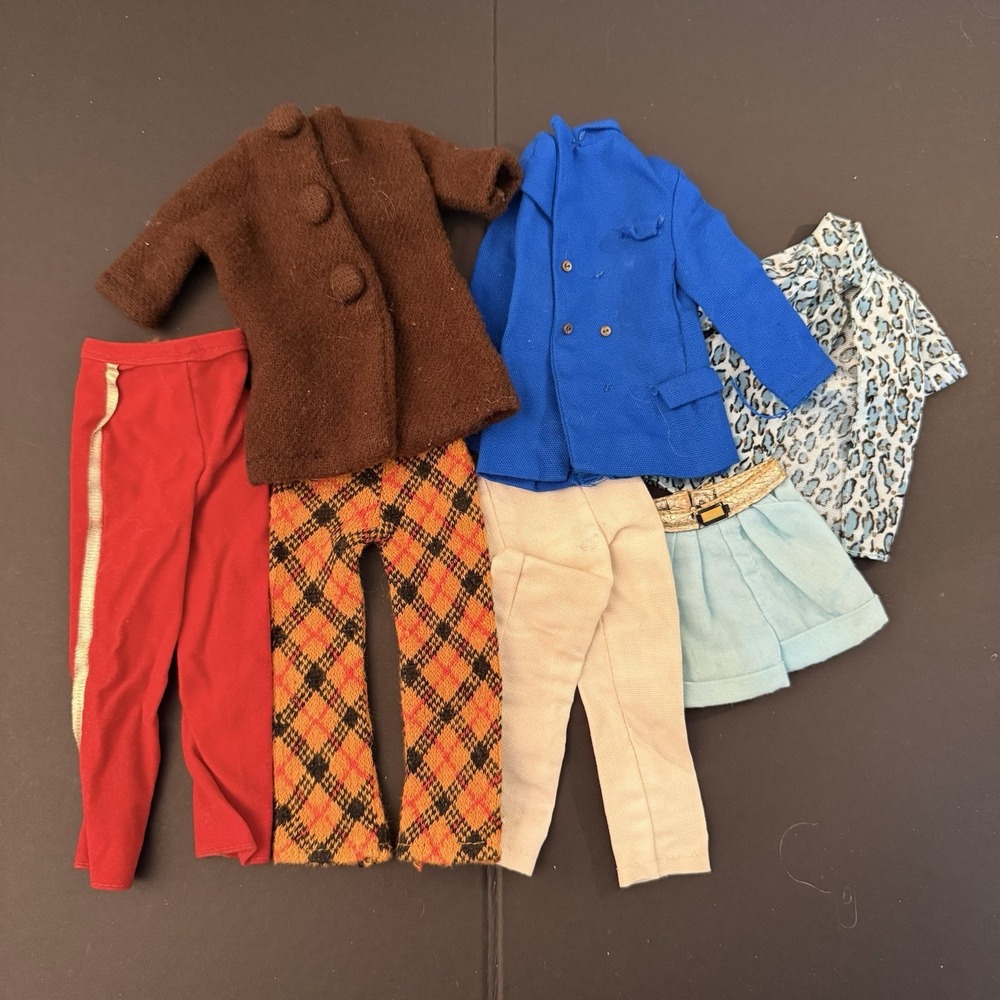 Vintage Barbie Ken Doll Clothing Lot Mixed Mattel Clone YKK Japan Coat Pants TLC